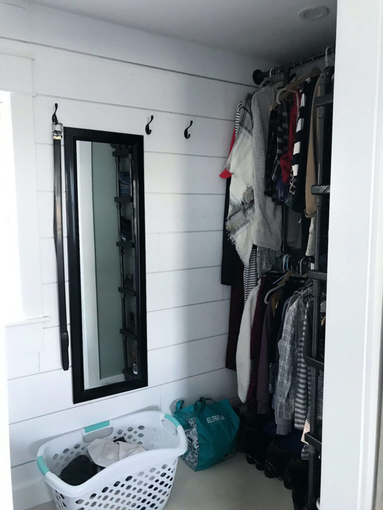 clean and organized small closet