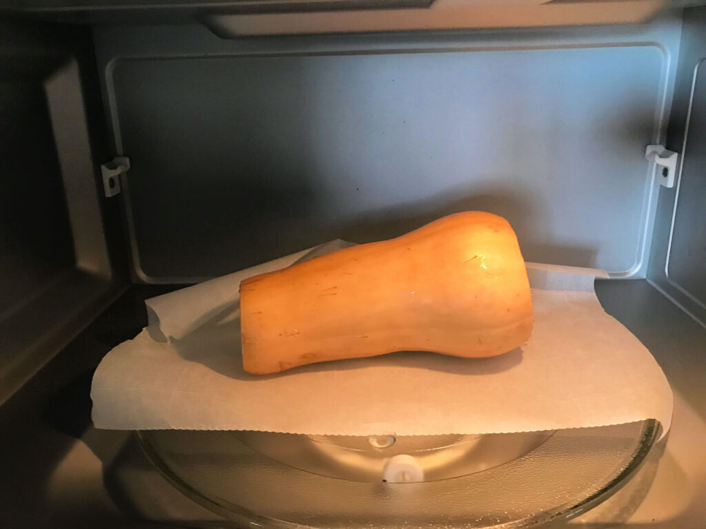 butternut squash in microwave