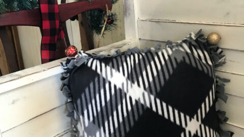 DIY No-Sew Fleece Pillow