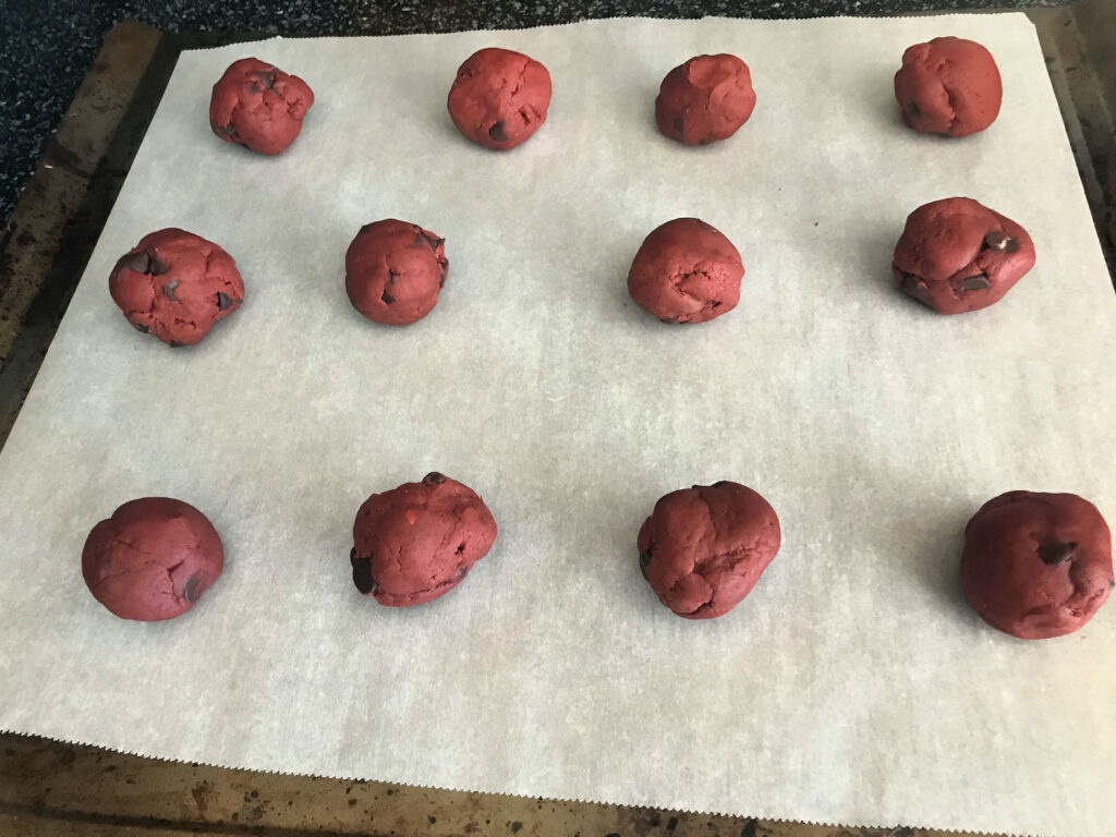 red velvet cookie dough