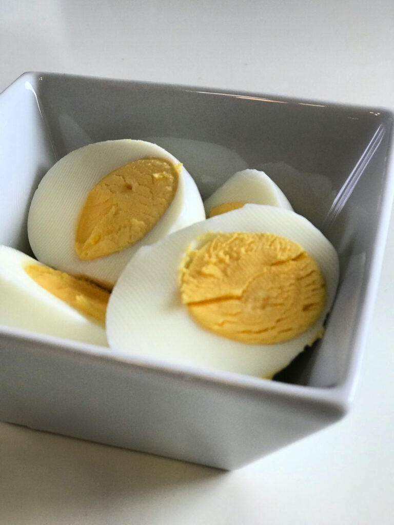 perfect hard boiled eggs served
