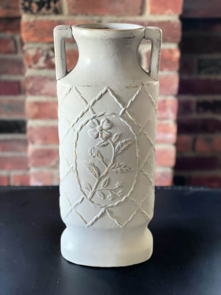 chalk painted vase